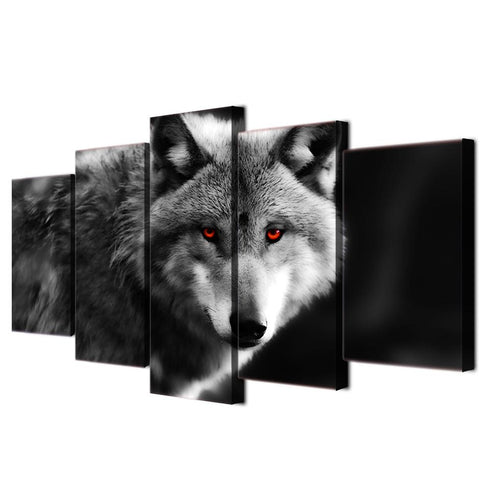 Tableau Loup Gris